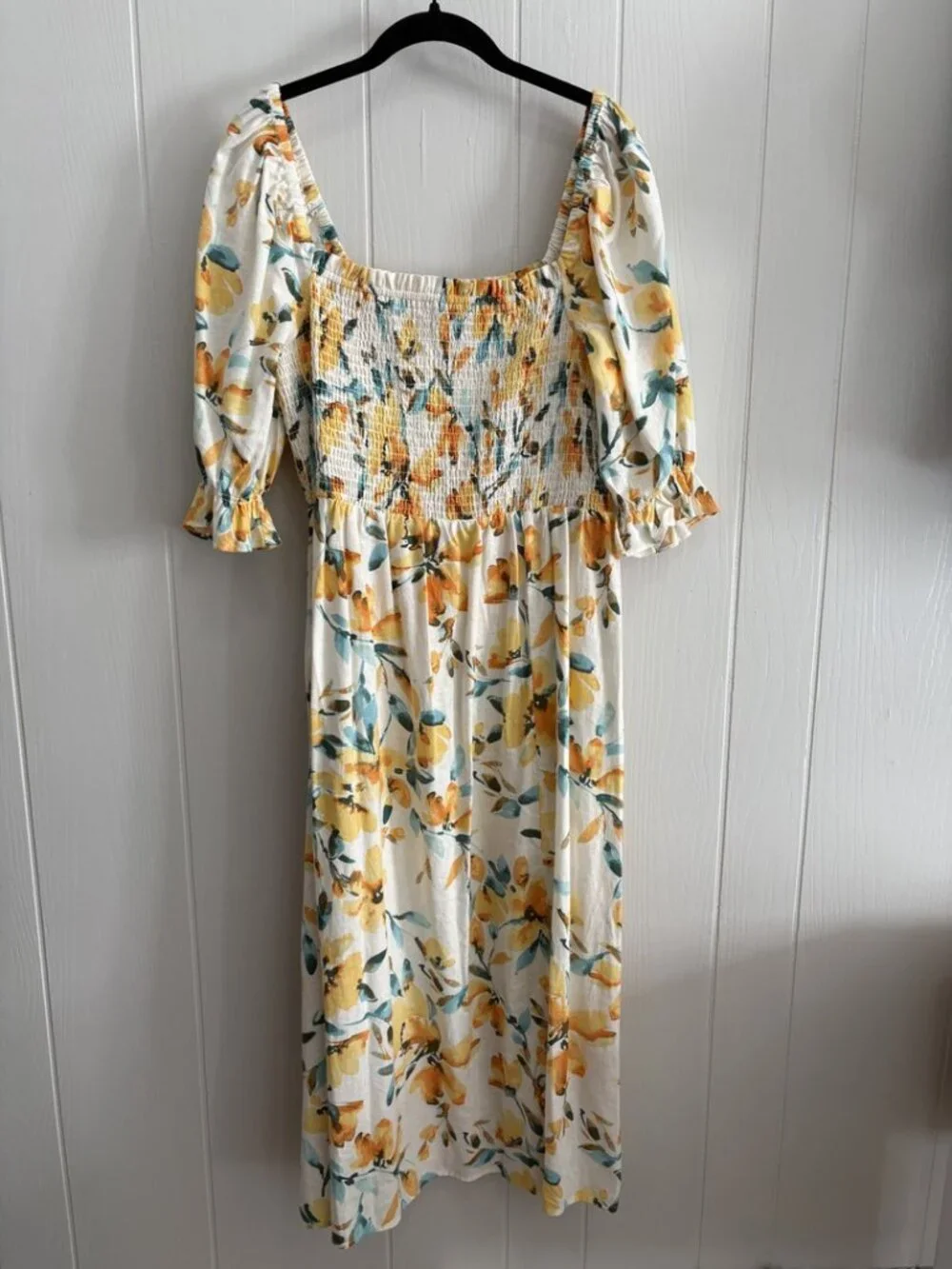 gap puff sleeve midi dress Puff Sleeve Midi Dress